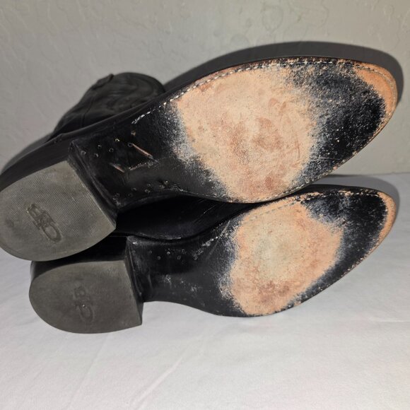 Lucchese 2000 Boots Men's 11 D Black Italian Kangaroo Western Cowboy T3010 R4 - Picture 10 of 13